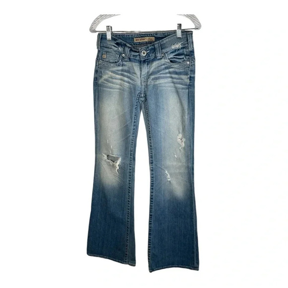 ⭐️ Big Star Light Wash Distress Jeans 27L‎ - Picture 1 of 12
